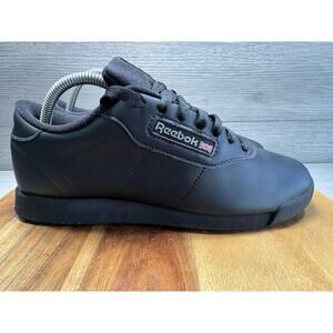 Reebok Princess Black On Black Classic Womens Size 9.5